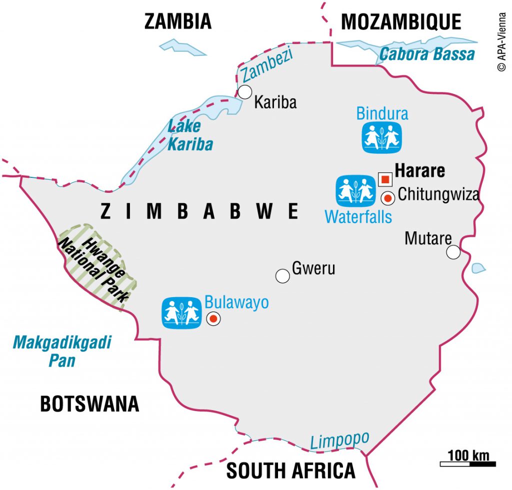 Carte de SOS Zimbabwe