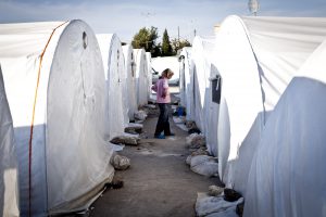 Syrians refugees near Turkish city if Kilis;